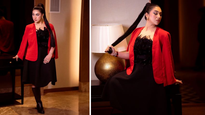 মিনি গাউন ও বুট জুতায় নজর কাড়লেন অপু বিশ্বাস